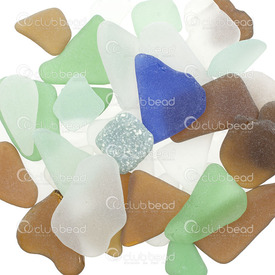 1102-9999-02 - Sea Glass Glass Assorted colors Chips app. 10-30mm 40g 1102-9999-02,Others,Sea Glass,Glass,Assorted Colors,Chips app. 10-30mm,40g,montreal, quebec, canada, beads, wholesale
