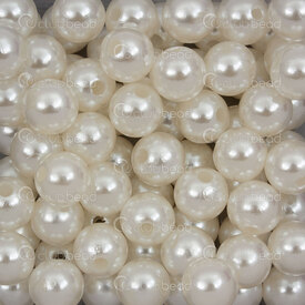1103-0401-10mm - Bille Acrylique Rond 10mm Blanc/Beige Perlé Trou 1.5mm 190pcs 1 sac 100g 1103-0401-10mm,Billes,Plastique,100g,Bille,Plastique,Acrylique,10mm,Rond,Rond,Blanc,White/Beige,Perlé,1.5mm hole,Chine,montreal, quebec, canada, beads, wholesale