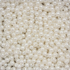1103-0401-4mm - Acrylic Bead Round 4MM Pearl White/Beige 1mm Hole 3400pcs 1 bag 100gr 1103-0401-4mm,Beads,Plastic,Pearled,Bead,Plastic,Acrylic,4mm,Round,Round,White,White/Beige,Pearl,1mm Hole,China,montreal, quebec, canada, beads, wholesale