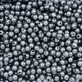 1103-0402-4mm - Acrylic Bead Round 4MM Pearl Hematite 1.5mm Hole 3200pcs 1 bag 100gr 1103-0402-4mm,Beads,Plastic,Acrylic,4mm,Bead,Plastic,Acrylic,4mm,Round,Round,Black,Hematite,Pearl,China,montreal, quebec, canada, beads, wholesale
