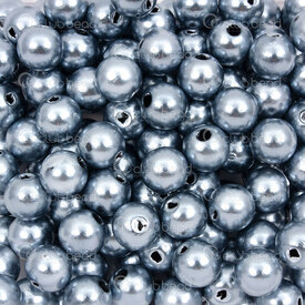 1103-0402-8mm - Acrylic Bead Round 8MM Pearl Hematite 100g 300pcs 1103-0402-8mm,Beads,Plastic,montreal, quebec, canada, beads, wholesale