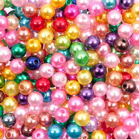 1103-0403-6mm - Acrylic Bead Round 6mm Pearl Mix 1.5mm hole 1bag 100gr (approx. 900pcs) 1103-0403-6mm,Beads,montreal, quebec, canada, beads, wholesale