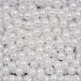 1103-0404-6mm - Bille Acrylic Rond 6mm Blanc Perlé Trou 2.5mm 100gr 960pcs 1103-0404-6mm,Billes,Plastique,Perlé,Bille,Plastique,Acrylique,6mm,Rond,Rond,Blanc,Blanc Perle,Perlé,2.5mm Hole,Chine,montreal, quebec, canada, beads, wholesale