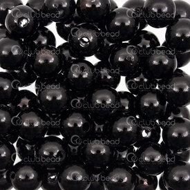 1103-0415-10mm - Bille Acrylique Rond 10mm Perle Noir Trou 2.5mm 1sac 100gr (approx.180pcs) 1103-0415-10mm,Billes,Plastique,montreal, quebec, canada, beads, wholesale