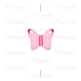 1103-0417-02 - Acrylique Bille forme de Papillon 1.5X1.6X0.6mm Rose Trou 1.8mm appr.160pcs 1103-0417-02,montreal, quebec, canada, beads, wholesale