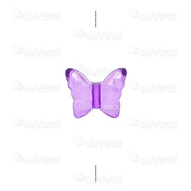 1103-0417-04 - Acrylique Bille forme de Papillon 1.5X1.6X0.6mm Mauve Trou 1.8mm appr.160pcs 1103-0417-04,montreal, quebec, canada, beads, wholesale