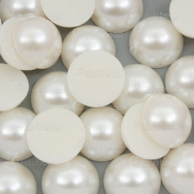 1103-0420-2002 - Acrylic Bead Flat Back 20mm Round Cream Pearl 50g appr 18pcs 1103-0420-2002,Beads,Plastic,Acrylic,montreal, quebec, canada, beads, wholesale