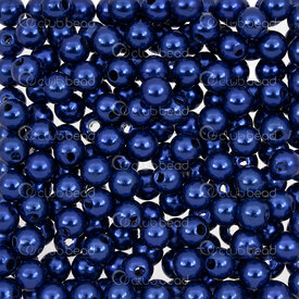 1103-0424-6mm - Acrylique Bille Rond 6mm Bleu Electrique Trou 1.5mm 50g (approx.480pcs) 1103-0424-6mm,Billes,Plastique,Perlé,montreal, quebec, canada, beads, wholesale