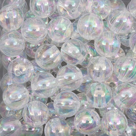 1103-0425-10mm - Acrylic Bead Round 10mm Transparent AB 2mm hole 1bg 100gr (approx.180pcs) 1103-0425-10mm,Beads,Plastic,Pearled,montreal, quebec, canada, beads, wholesale