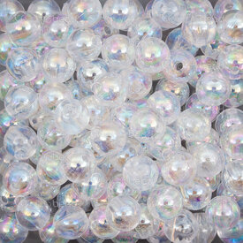 1103-0425-8mm - Acrylic Bead Round 8mm Transparent AB 1.5mm hole 1 bag 100gr (approx. 380 pcs) 1103-0425-8mm,Beads,Plastic,montreal, quebec, canada, beads, wholesale