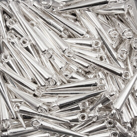 1103-0432 - Acrylic Pendant Spike 24x4.5mm Silver with 2mm loop 1 Bag 100gr (app pcs) 1103-0432,Beads,Plastic,montreal, quebec, canada, beads, wholesale