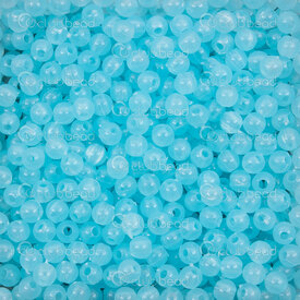 1103-0436 - Acrylic Bead Round 4mm Ice Blue 1.5mm hole 1 Bag 90gr (app pcs) 1103-0436,Beads,montreal, quebec, canada, beads, wholesale