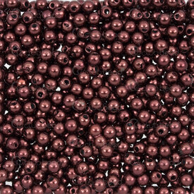 1103-0438-4mm - Acrylic Bead Round 4mm Pearl Copper 1mm Hole (approx.3400pcs) 1 bag 100gr 1103-0438-4mm,Beads,Plastic,Pearled,montreal, quebec, canada, beads, wholesale