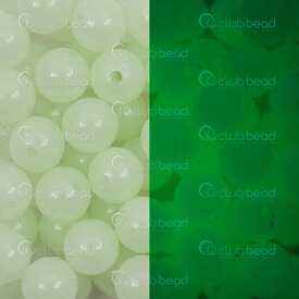 1103-0439-10 - Acrylic Bead Round 10mm Phosphorescent Pale Green 1.5mm Hole (approx.200pcs) 1 bag 100gr 1103-0439-10,Beads,Plastic,montreal, quebec, canada, beads, wholesale