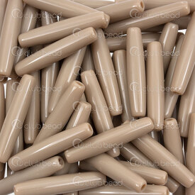 1103-0443-02 - Acrylic Bead Tube 5x25mm Taupe 2mm hole 100gr (approx. 220 pcs) 1 Bag 1103-0443-02,New Products,montreal, quebec, canada, beads, wholesale