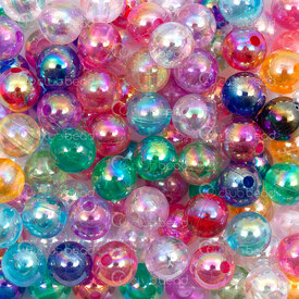 1103-0444-08 - Acrylic Bead Round 8mm Transparent AB (approx. Pcs) 100gr Bag 1103-0444-08,1103-0444-08,montreal, quebec, canada, beads, wholesale