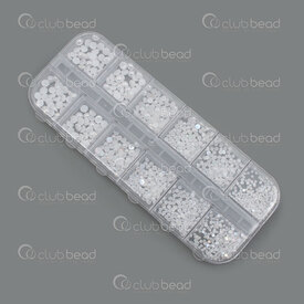 1103-0452-02 - Acrylic Chaton Pearl Imitation Round Flat Back Glue On 1.5 - 4mm Pearl White 1 box 1103-0452-02,Beads,1 Box,Chaton,Pearl Imitation,Plastic,Acrylic,1.5 - 4mm,Round,Round,Flat Back Glue On,White,Pearl white,China,1 Box,montreal, quebec, canada, beads, wholesale