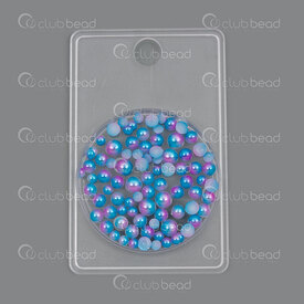 1103-0452-MIX16 - Acrylic Chaton Pearl Imitation Round Flat Back Glue On Assorted Size Blue/Pink 1 box 1103-0452-MIX16,Beads,Chaton,Pearl Imitation,Plastic,Acrylic,Assorted Size,Round,Round,Flat Back Glue On,Blue,Blue/Pink,China,1 Box,montreal, quebec, canada, beads, wholesale