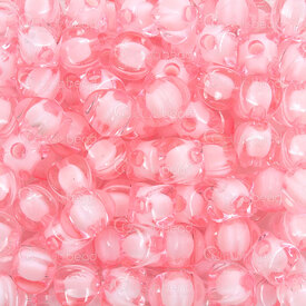 1103-0473-08 - Acrylic Bead Rounded Square 8mm Pink 2mm hole 1bag 100gr (approx.350pcs) 1103-0473-08,montreal, quebec, canada, beads, wholesale