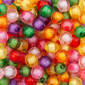 1103-0474-08MIX - Acrylic Bead Pumpkin 8mm Mix Color 1.5mm hole 1bag 100gr (approx.350pcs) 1103-0474-08MIX,Beads,montreal, quebec, canada, beads, wholesale