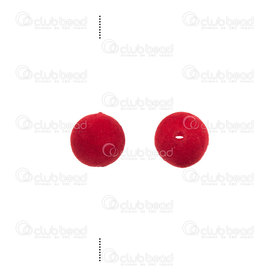 1103-0490-10 - Acrylic velvet bead round 10mm red 100pcs 1103-0490-10,Clearance by Category,montreal, quebec, canada, beads, wholesale