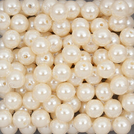 1103-9910-08 - Acrylic Bead Round 8mm 1.2mm hole Cream 500gr 1bag Taiwan 1103-9910-08,Beads,Plastic,montreal, quebec, canada, beads, wholesale