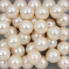 1103-9910-12 - Acrylic Bead Round 12mm 1.2mm hole Cream 500gr 1bag Taiwan 1103-9910-12,Beads,Plastic,Pearled,montreal, quebec, canada, beads, wholesale