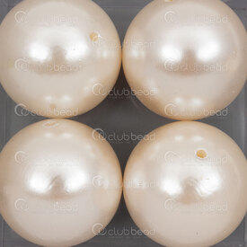 1103-9910-30 - Acrylique Bille Rond 30mm Trou 2mm Creme 500gr 1Sac Taiwan 1103-9910-30,montreal, quebec, canada, beads, wholesale