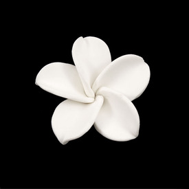 1104-0110-14 - Polymer Clay Bead Flower 40MM White 20pcs 1104-0110-14,montreal, quebec, canada, beads, wholesale