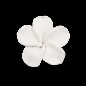 *1104-0120-14 - Polymer Clay Pendant Flower 60MM White 5pcs *1104-0120-14,Pendants,Polymer clay,Pendant,Other,Polymer Clay,60MM,Flower,Flower,White,White,China,5pcs,montreal, quebec, canada, beads, wholesale