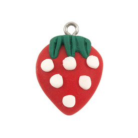 *1104-0166 - Polymer Clay Pendant Strawberry 16X20MM Red 10pcs *1104-0166,Pendants,Polymer clay,Pendant,Polymer Clay,16X20MM,Strawberry,Red,Red,China,10pcs,montreal, quebec, canada, beads, wholesale