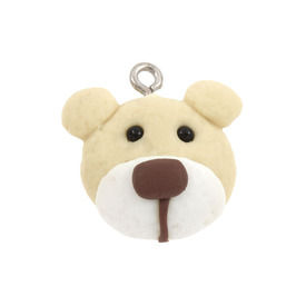 *1104-0168 - Polymer Clay Pendant Bear 20MM Blonde 10pcs *1104-0168,Pendant,Polymer Clay,20MM,Bear,Beige,Blonde,China,10pcs,montreal, quebec, canada, beads, wholesale