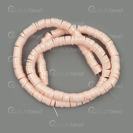 1104-0500-0618 - Polymere Bille Separateur Heishi 1x6mm Peche Bordure Or Trou 1.2mm 2 Cordes 1104-0500-0618,T*,montreal, quebec, canada, beads, wholesale