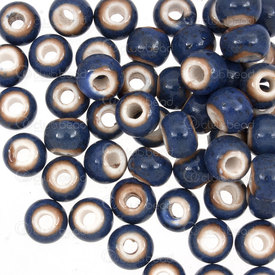 1105-0101-0604 - Céramique Bille Rond 6mm Bleu 50pcs 1105-0101-0604,1105-0,montreal, quebec, canada, beads, wholesale