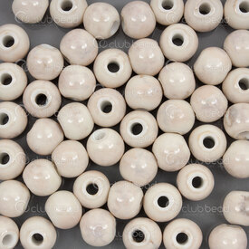 1105-0101-0840 - ceramic bead round 8mm ecru 50pcs 1105-0101-0840,Ceramique Bille Rond 8mm,montreal, quebec, canada, beads, wholesale