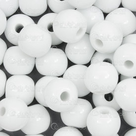 1105-0101-1002 - ceramic bead round 10mm white 50pcs 1105-0101-1002,montreal, quebec, canada, beads, wholesale