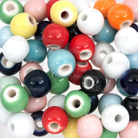 1105-0101-10MIX - ceramic bead round 10mm Mix color 50pcs 1105-0101-10MIX,montreal, quebec, canada, beads, wholesale