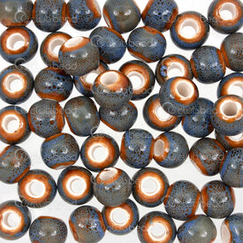 1105-0102-0821-2 - glazed ceramic bead round 8mm teal-green 50pcs 1105-0102-0821-2,Beads,montreal, quebec, canada, beads, wholesale