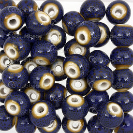 1105-0102-1004 - Céramique Bille Glacé Rond 10mm Bleu 50pcs 1105-0102-1004,montreal, quebec, canada, beads, wholesale