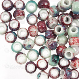 1105-0103-0620 - Céramique Touraille Bille Rond 6mm Couleur Royal Chinois 50pcs 1105-0103-0620,1105-0103,montreal, quebec, canada, beads, wholesale