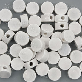 1105-0601-0832 - ceramic bead round pellet 8.5x5mm light grey 2mm hole 50pcs 1105-0601-0832,Clearance by Category,Ceramic,montreal, quebec, canada, beads, wholesale