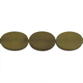 *1106-0490-08 - Resin Bead Oval 20X28MM Khaki 14pcs String India *1106-0490-08,Beads,Resin,Oval,Bead,Resin,20X28MM,Oval,Green,Khaki,India,14pcs String,montreal, quebec, canada, beads, wholesale