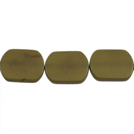 *1106-0491-08 - Resin Bead Rectangle Round Corners 25X33MM Khaki 12pcs String India *1106-0491-08,Clearance by Category,Resin,Bead,Resin,25X33MM,Rectangle,Round Corners,Green,Khaki,India,12pcs String,montreal, quebec, canada, beads, wholesale