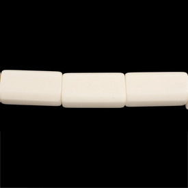 *1106-0492-02 - Resin Bead Rectangle 14X28MM Cream 14pcs String India *1106-0492-02,Beads,Resin,Bead,Resin,14X28MM,Rectangle,White,Cream,India,14pcs String,montreal, quebec, canada, beads, wholesale