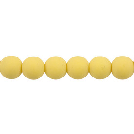 *DB-1106-0511-06 - Bille de Plastique Boule de Gomme Rond 20MM Jaune Mat Corde de 16 Pouces *DB-1106-0511-06,montreal, quebec, canada, beads, wholesale