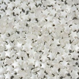 1106-0556-WH - Plastique Bille Etoile 7.5x3mm Blanc Perle Trou 1.2mm 100gr (app 1300pcs) 1106-0556-WH,montreal, quebec, canada, beads, wholesale