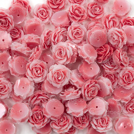 1106-0563-01082 - Resine Cabochon Rose 8x4mm Rose Trou 0.7mm 100pcs 1106-0563-01082,$100,montreal, quebec, canada, beads, wholesale