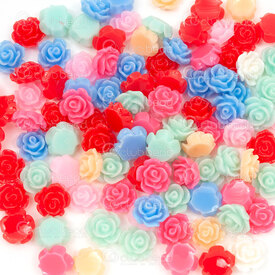 1106-0563-0108MIX - Plastique Cabochon Rose 8x4mm couleur Mix 100pcs 1106-0563-0108MIX,Billes,Plastique,montreal, quebec, canada, beads, wholesale