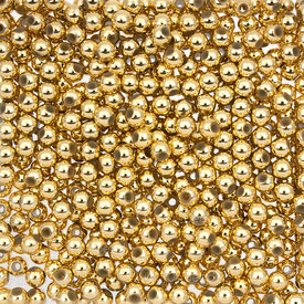 1106-0584-04GL - acrylic gold coated 4mm round bead 1500pcs 1 bag  50gr 1106-0584-04GL,Beads,Plastic,montreal, quebec, canada, beads, wholesale