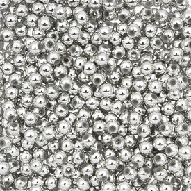 1106-0584-04SL - acrylic silver coated 4mm round bead 1500pcs 1 bag  50gr 1106-0584-04SL,Beads,Plastic,montreal, quebec, canada, beads, wholesale